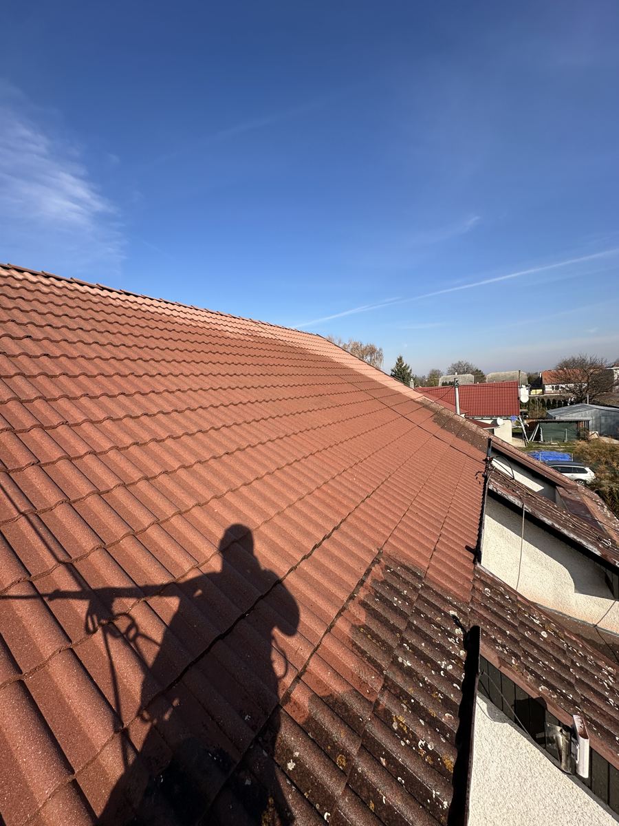 Pohľad na vyčistenú strechu, Levice a okolie